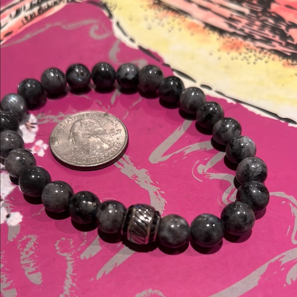 Labradorite Beads Bracelet Spandex